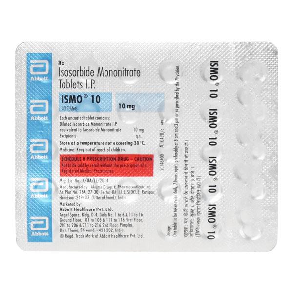 Ismo 10mg Tablet 30'S - Global Surgicals