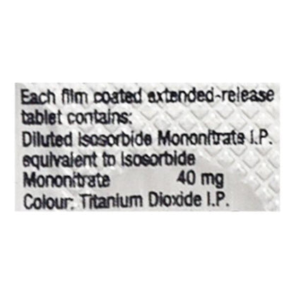 Ismo Retard 40mg Tablet 7'S - Global Surgicals