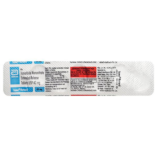 Ismo Retard 40mg Tablet 7'S - Global Surgicals