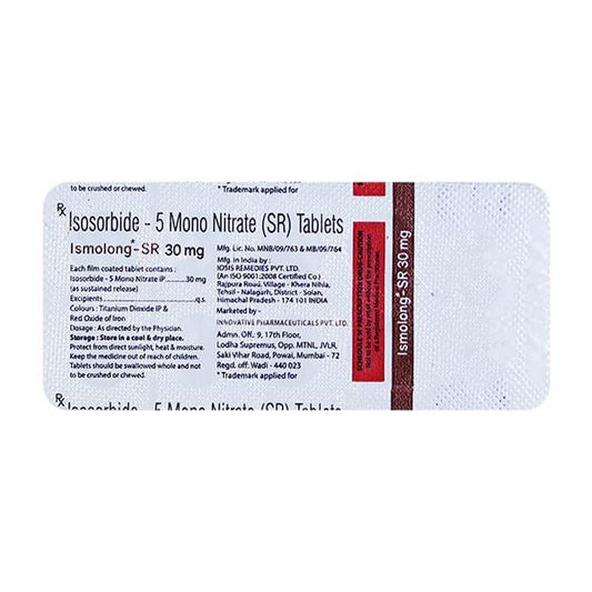 ISMOLONG SR 30 Tablet 10's - Global Surgicals