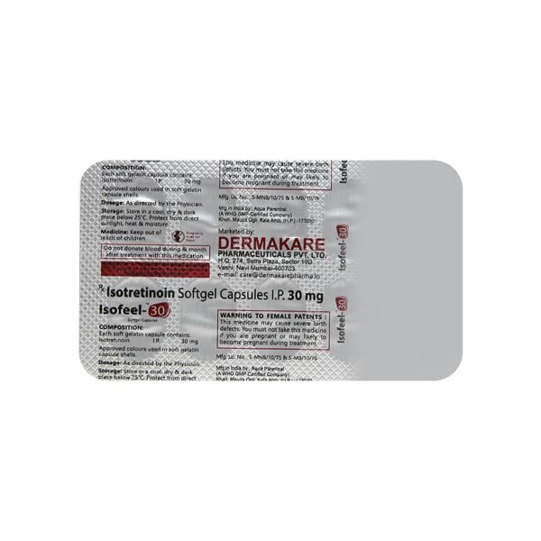 Isofeel 30 Capsule 10's - Global Surgicals