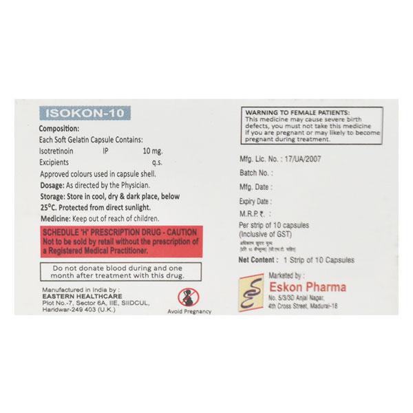 Isokon 10mg Capsule 10'S - Global Surgicals