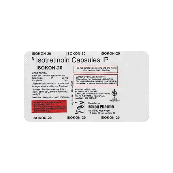 ISOKON 20mg Capsule 10's - Global Surgicals