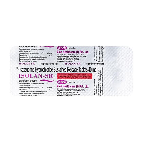 ISOLAN SR Tablet 10's - Global Surgicals