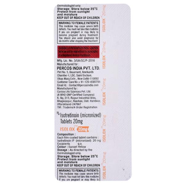 ISOLOX 20 Tablet 10's - Global Surgicals
