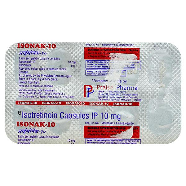 ISONAK 10 Soft Gelatin Capsule 10's - Global Surgicals