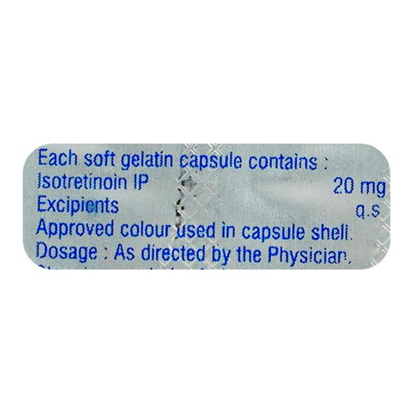 ISONAK 20 Soft Gelatin Capsule 10's - Global Surgicals