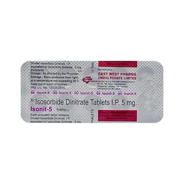 Isonit 5mg Tablet 10'S - Global Surgicals