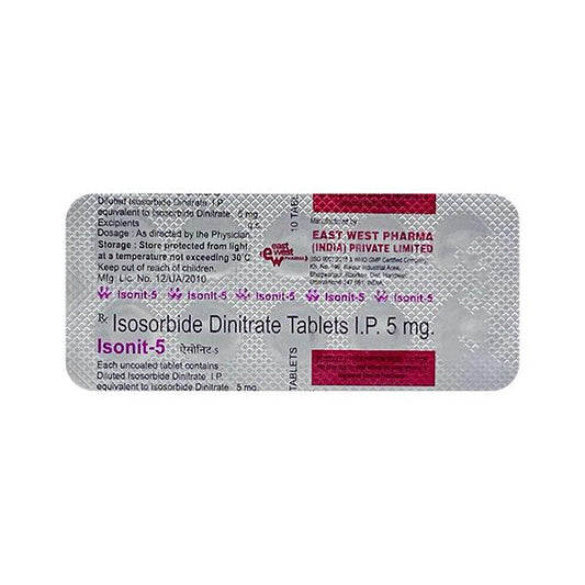Isonit 5mg Tablet 10'S - Global Surgicals
