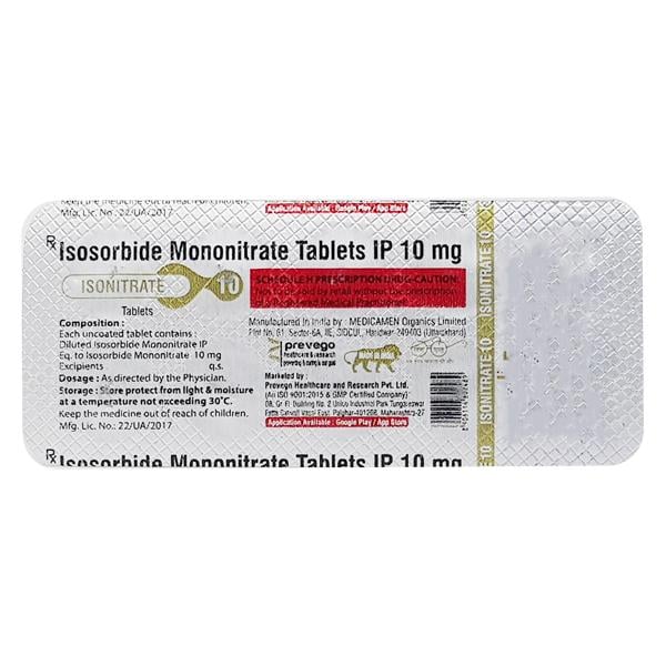 ISONITRATE 10 Tablet 10's - Global Surgicals