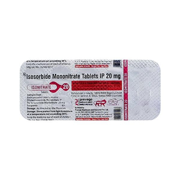 ISONITRATE 20 Tablet 10's - Global Surgicals