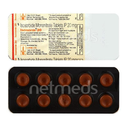 Isonorm 20mg Tablet 10'S - Global Surgicals
