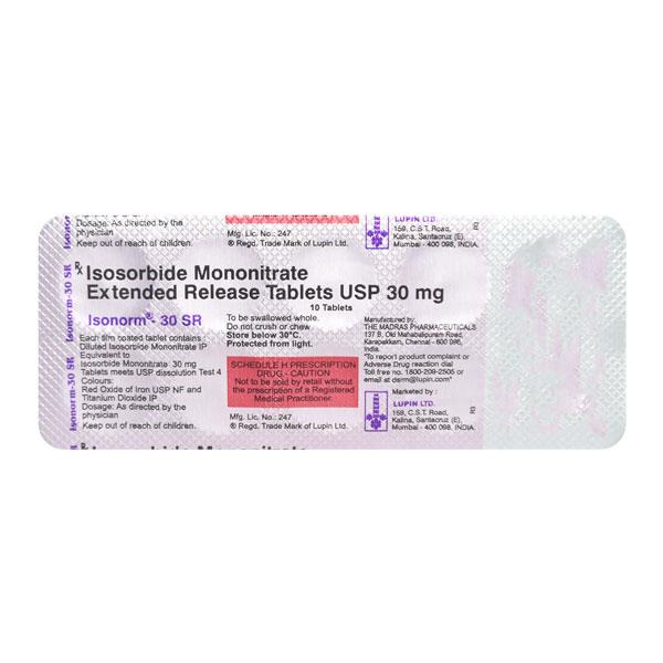 Isonorm SR 30mg Tablet 10'S - Global Surgicals