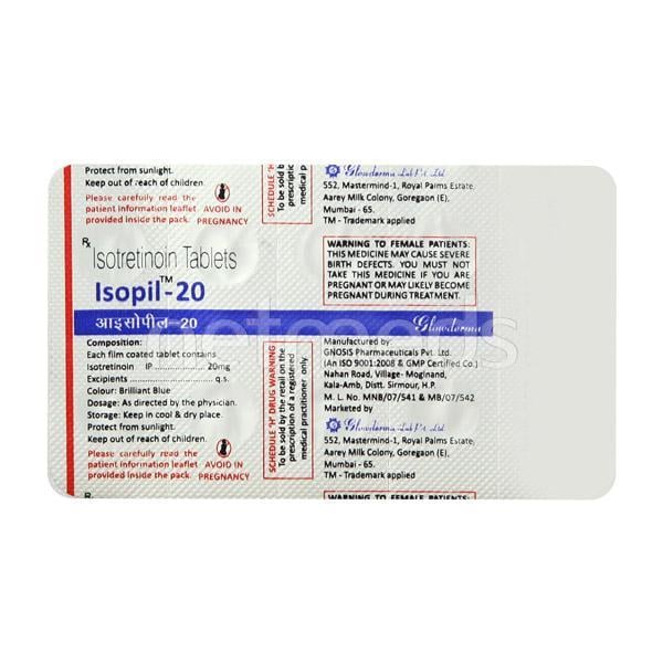 Isopil 20mg Tablet 10'S - Global Surgicals