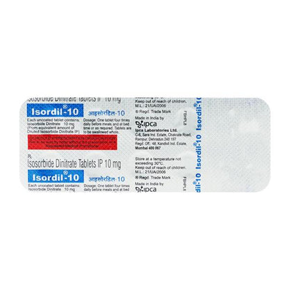 Isordil 10mg Tablet 10'S - Global Surgicals