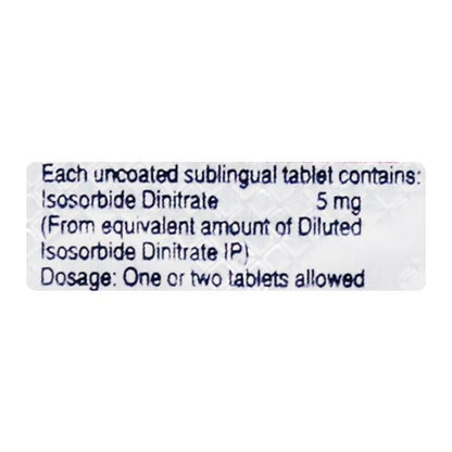 Isordil 5mg Tablet 10'S - Global Surgicals