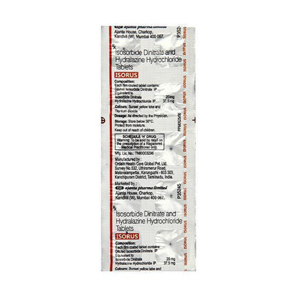Isorus 20/37.5mg Tablet 10'S - Global Surgicals