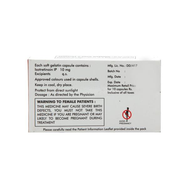 Isotane 10mg Capsule 10'S - Global Surgicals