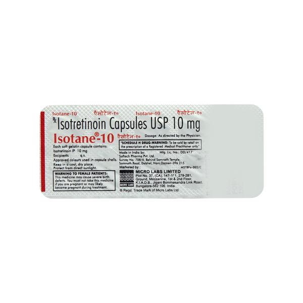 Isotane 10mg Capsule 10'S - Global Surgicals