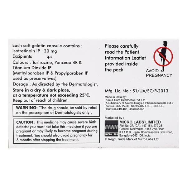 Isotane 20mg Capsule 10'S - Global Surgicals