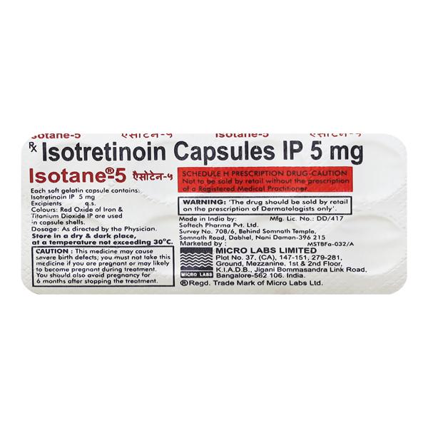 Isotane 5Mg Capsule 10's - Global Surgicals