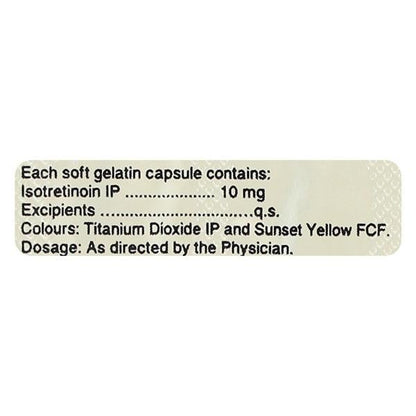 ISOTROIN 10 Capsule 15's - Global Surgicals