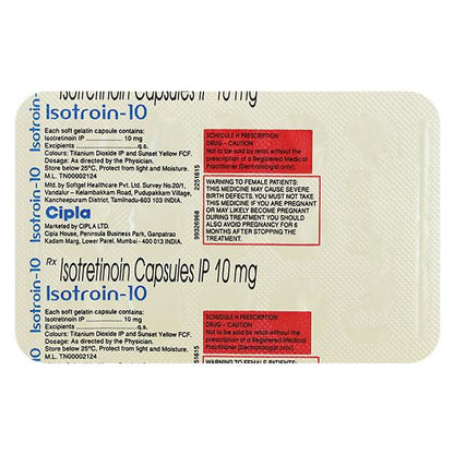ISOTROIN 10 Capsule 15's - Global Surgicals