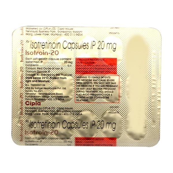 ISOTROIN 20 Capsule 15's - Global Surgicals