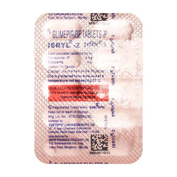 Isryl 2mg Tablet 10'S - Global Surgicals
