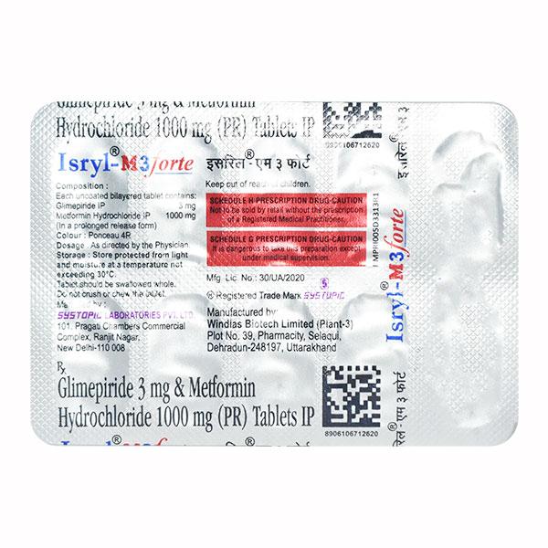 Isryl M3 Forte Tablet 10'S - Global Surgicals