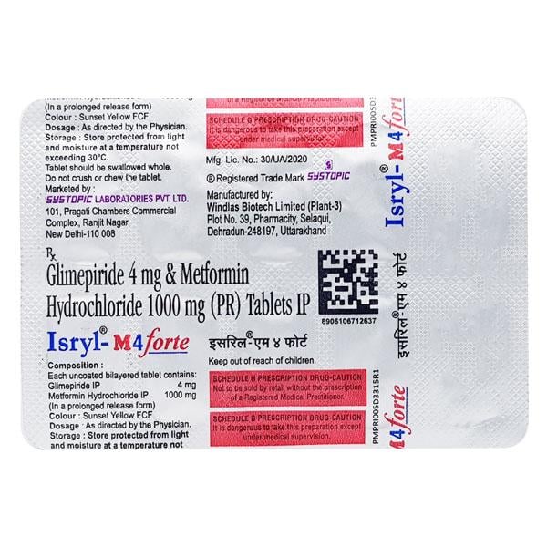 Isryl M4 Forte Tablet 10'S - Global Surgicals