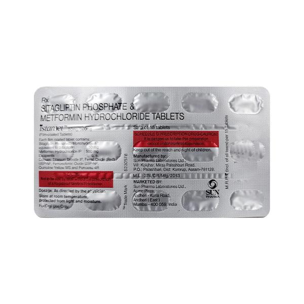 Istamet 50/500mg Tablet 15'S - Global Surgicals