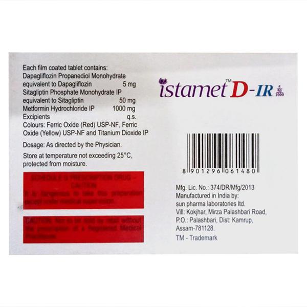ISTAMET D IR 5/50/1000 Tablet 7's - Global Surgicals
