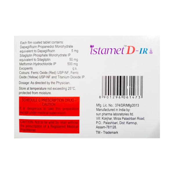 ISTAMET D IR 5/50/500 Tablet 7's - Global Surgicals