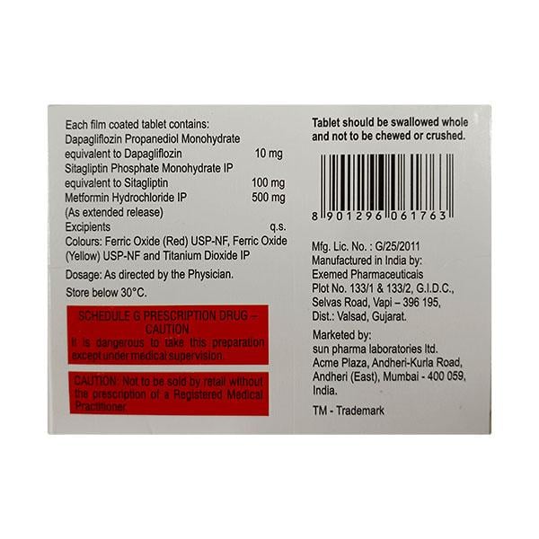 ISTAMET D XR 500 Tablet 7's - Global Surgicals