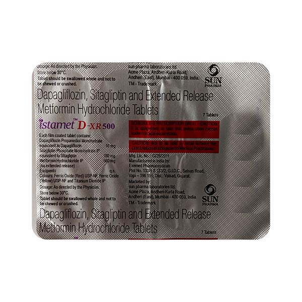 ISTAMET D XR 500 Tablet 7's - Global Surgicals