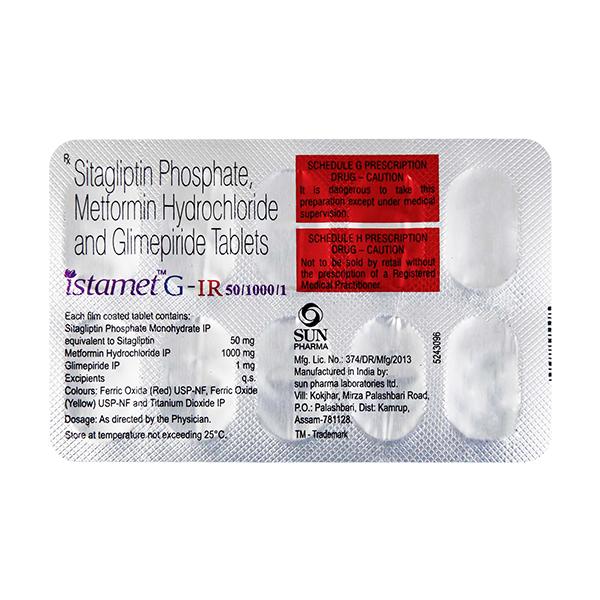 ISTAMET G IR 50/1000/1 Tablet 10's - Global Surgicals