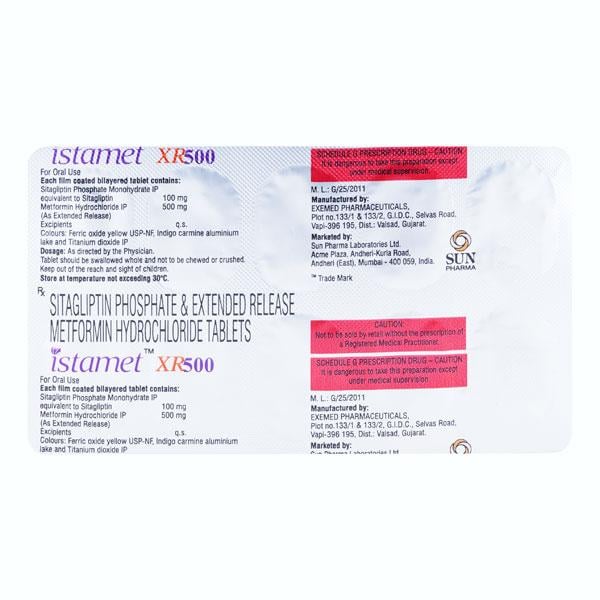 ISTAMET XR 500 Tablet 10's - Global Surgicals