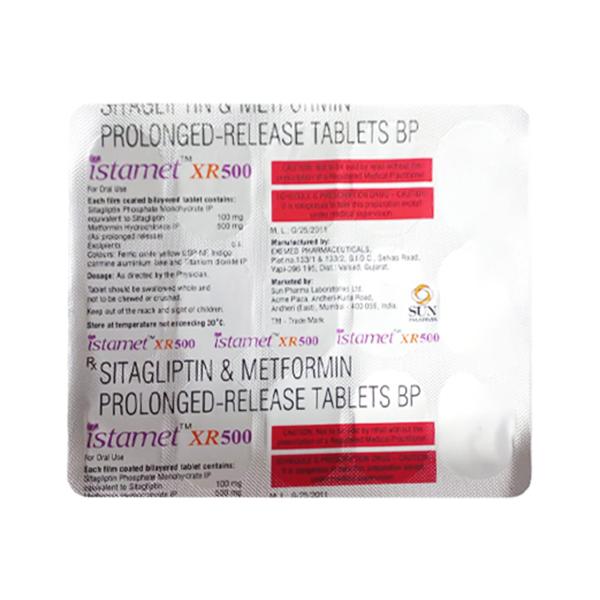 ISTAMET XR 500 Tablet 15's - Global Surgicals
