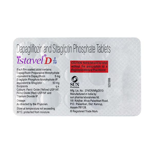 ISTAVEL D 5/50 Tablet 15's - Global Surgicals
