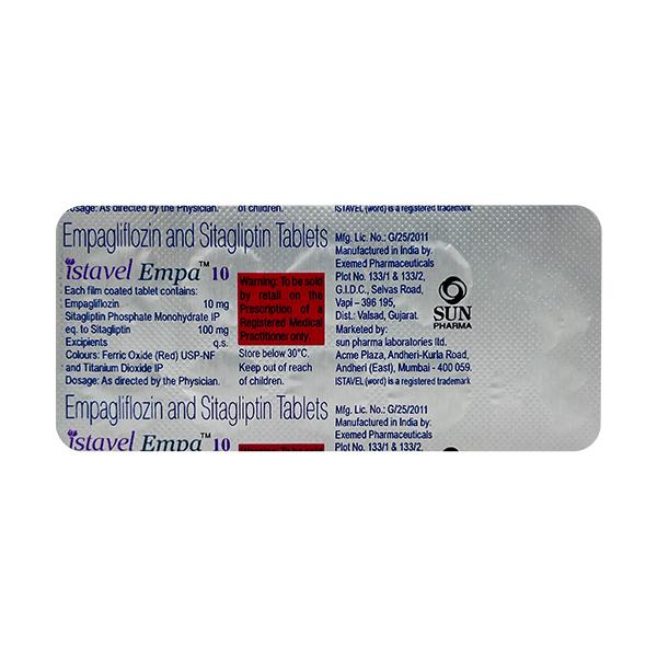 ISTAVEL EMPA 10 Tablet 10's - Global Surgicals