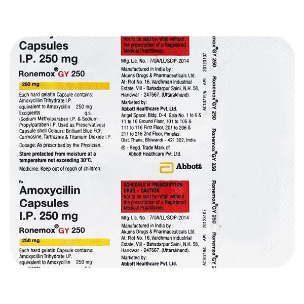 RONEMOX GY 250 Capsule 10's