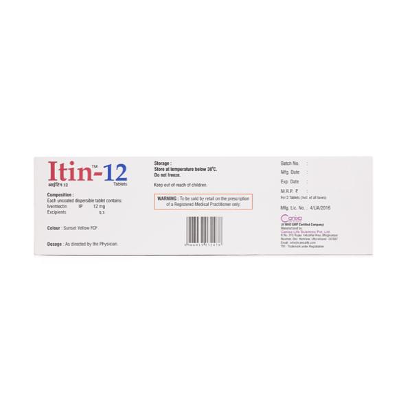 Itin 12mg Tablet 2'S - Global Surgicals