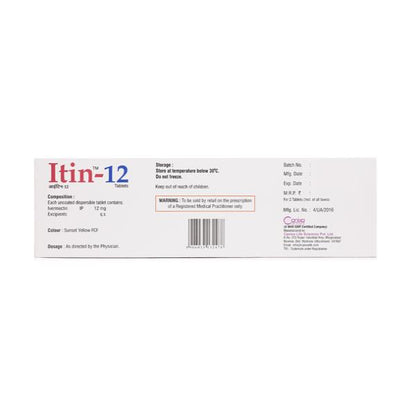 Itin 12mg Tablet 2'S - Global Surgicals