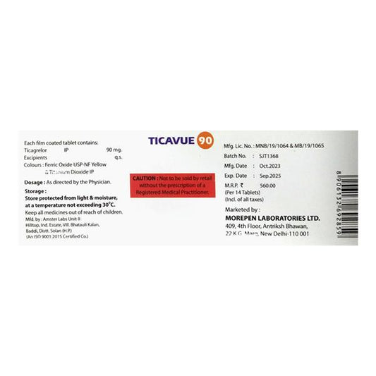 TICAVUE 90 Tablet 14's