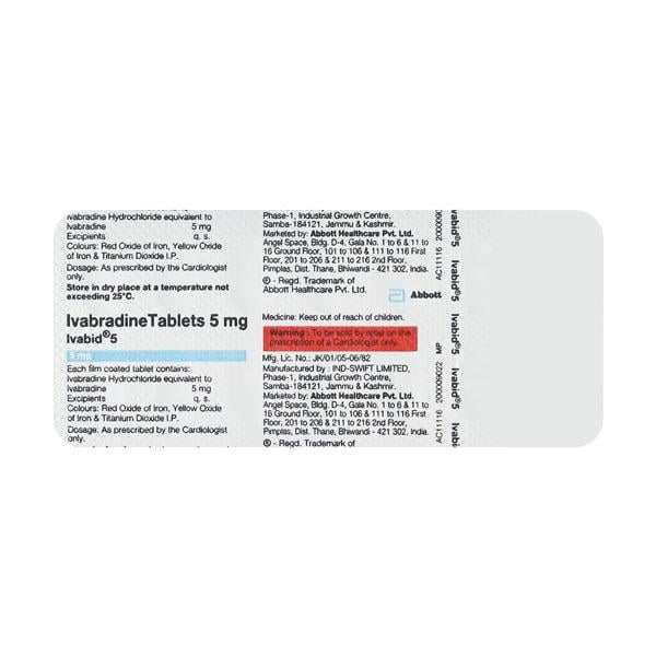 Ivabid 5mg Tablet 14'S - Global Surgicals