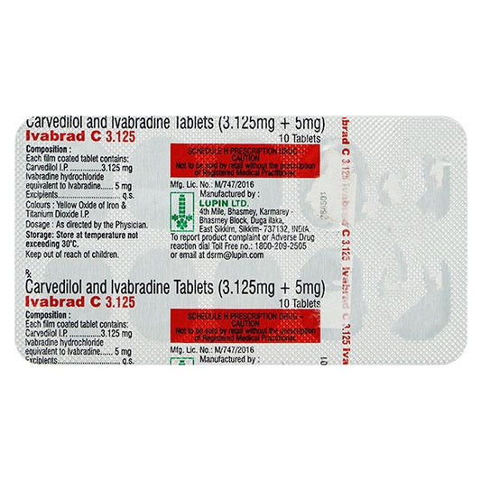 IVABRAD C 3.125/5 Tablet 10's - Global Surgicals