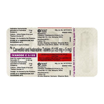 IVANODE C 3.125 Tablet 10's - Global Surgicals