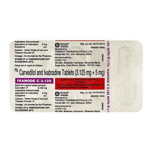 IVANODE C 3.125 Tablet 10's - Global Surgicals