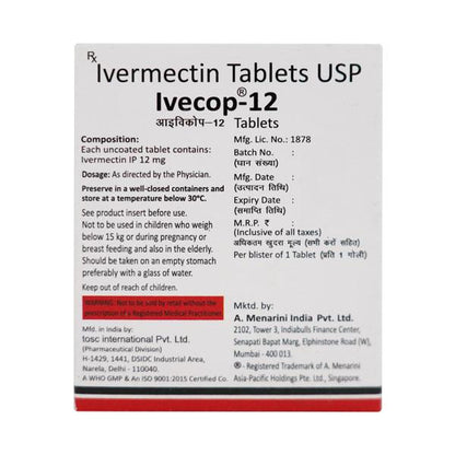 Ivecop 12mg Tablet 1's - Global Surgicals